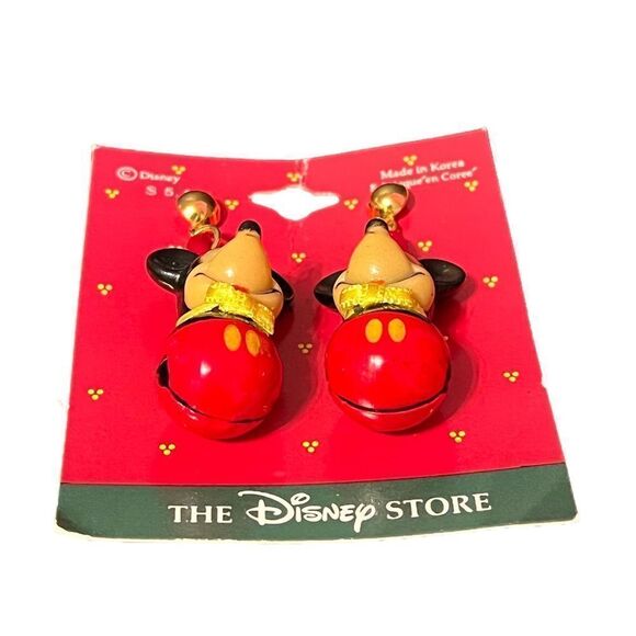 NWT Disney Christmas Baby Mickey Mouse Bell Dangle Earrings - Picture 4 of 4